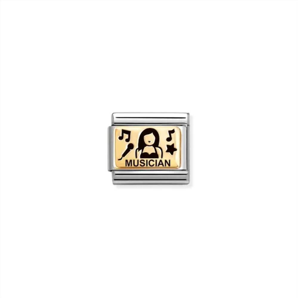 NEW NOMINATION unisex musicin composable classic links in gold/black/silver